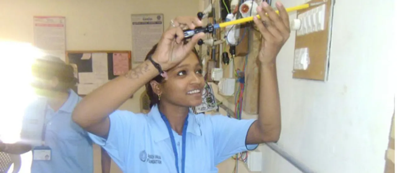 Bringing new light into their lives: These women are training to become electricians