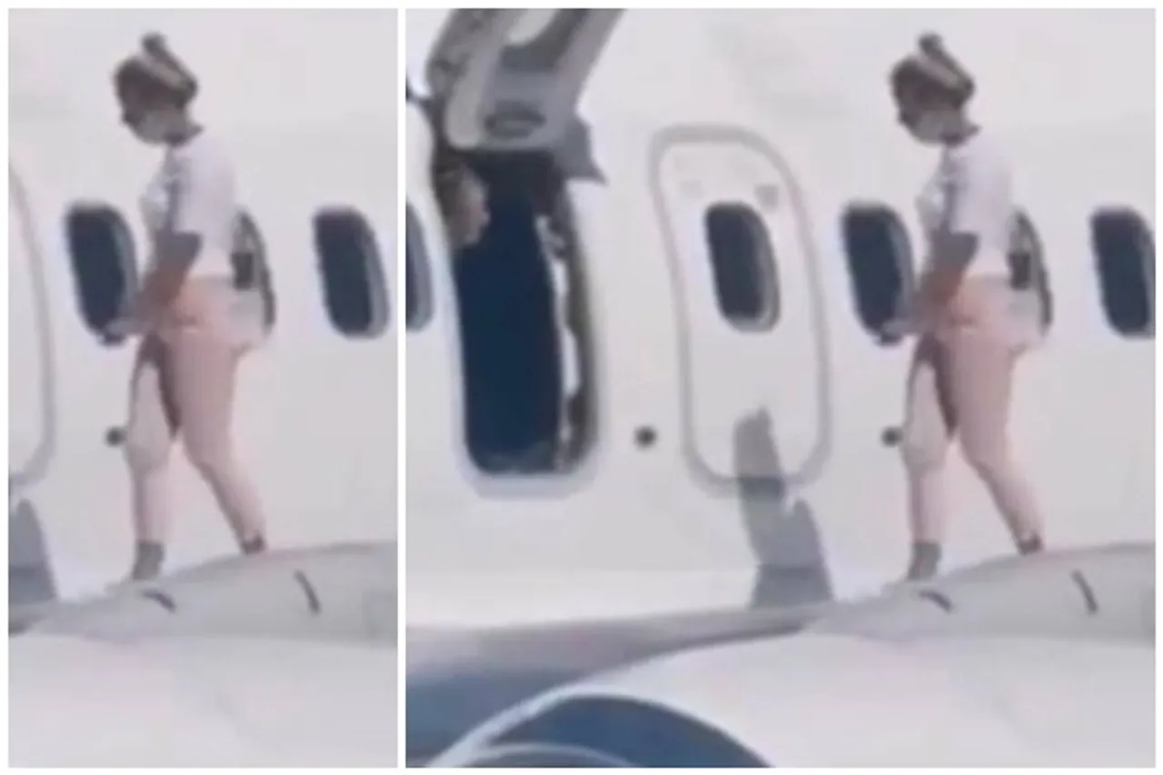 Viral Video: Woman Walks Onto Aeroplane Wing After Complaining She's 'Too Hot'