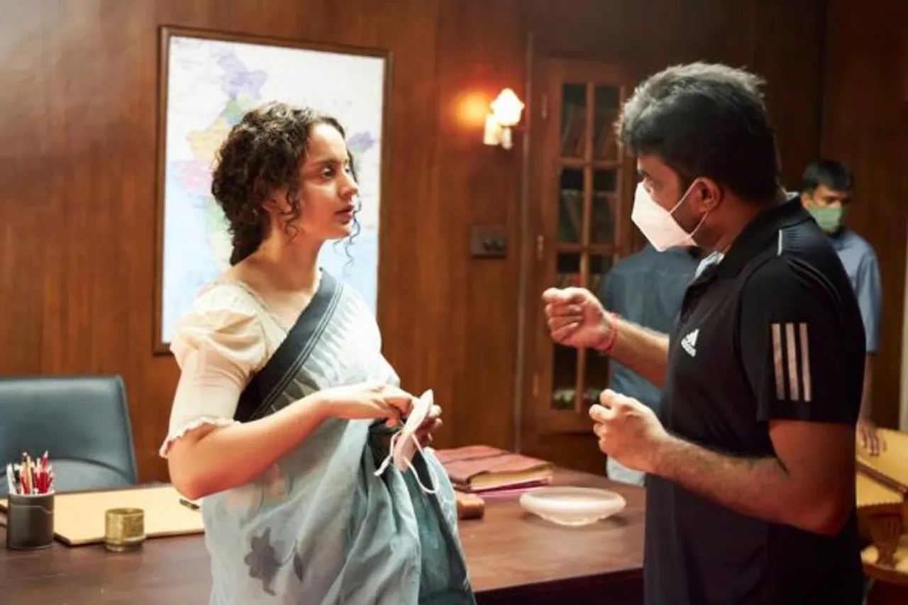 Kangana Ranaut Shares Behind-The-Scenes Pictures From Thalaivi's Set