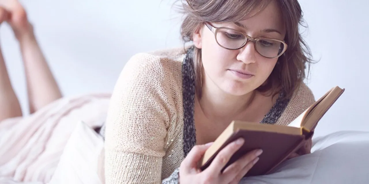 Woman reading book