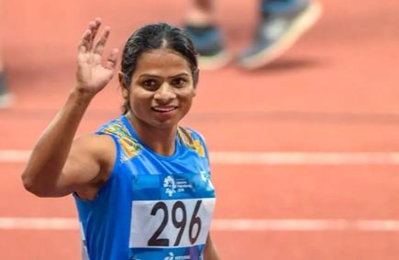 Athlete Dutee Chand ,Dutee Chand promotion, queer sportspersons, Dutee Chand Wins Indian Grand Prix