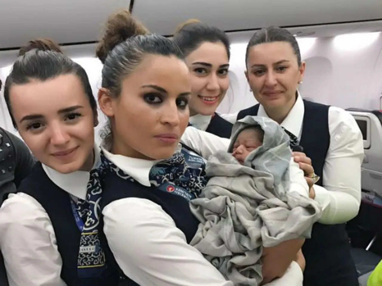 Turkish Airlines Cabin Crew Deliver Baby Girl Mid-Flight