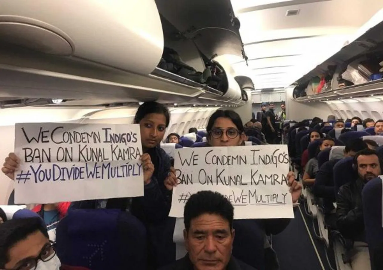 Protest Inside IndiGo Flight Against Its Ban On Kunal Kamra