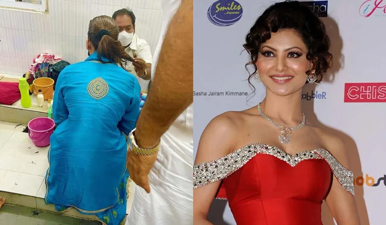 Urvashi Rautela chops hair