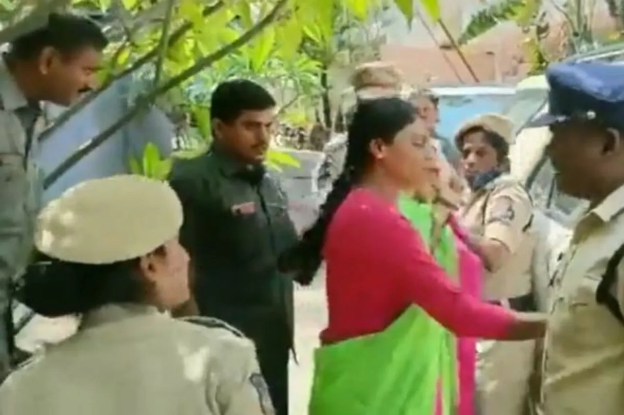 Politician YS Sharmila Detained For Assaulting Female Cop