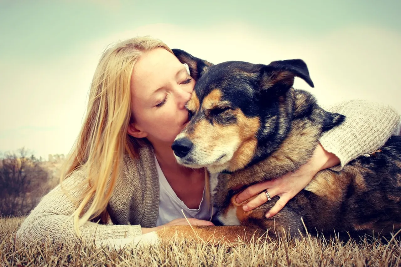 Woman with her dog