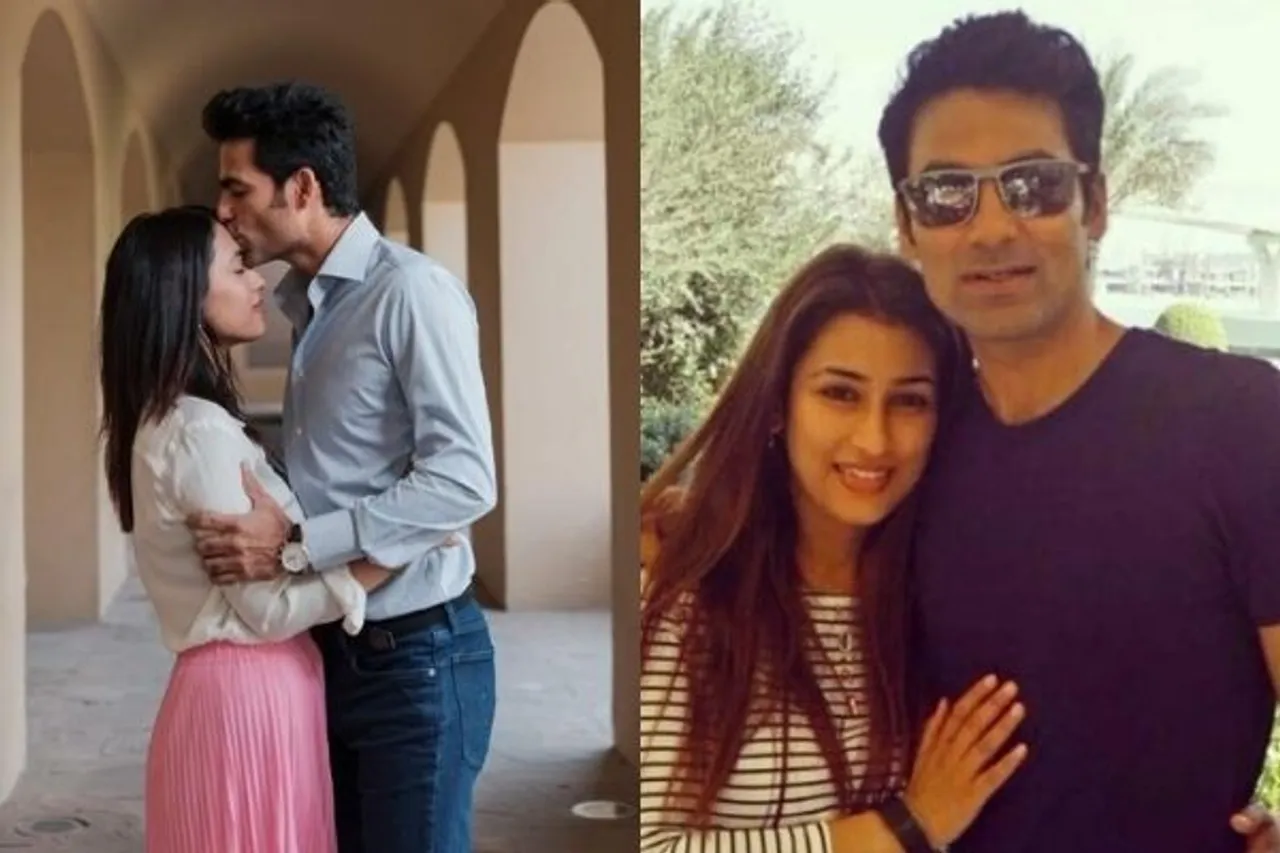 Mohammad Kaif picture with wife Pooja Kaif, Mohammad Kaif picture with wife
