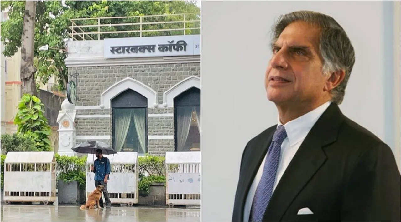Taj Employee Sharing Umbrella With Stray Dog Noticed By Ratan Tata