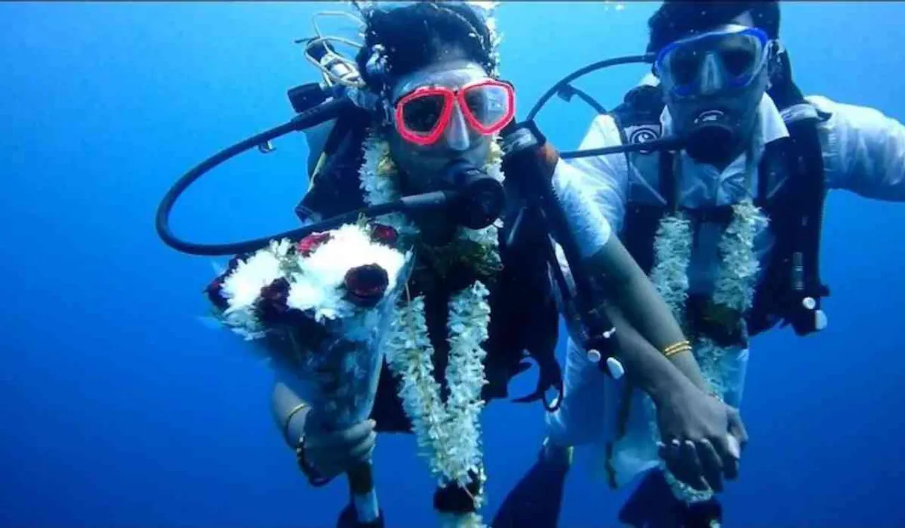Chennai Couple ‘Out Of The Box’ Wedding Idea, Ties Knot Underwater