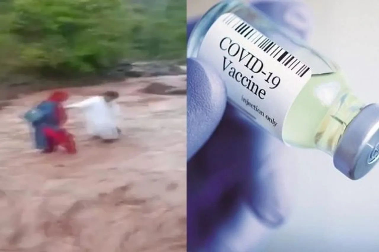 Viral Video: J&K Doctors Cross River To Organise Covid-19 Vaccination Drive In Remote Village