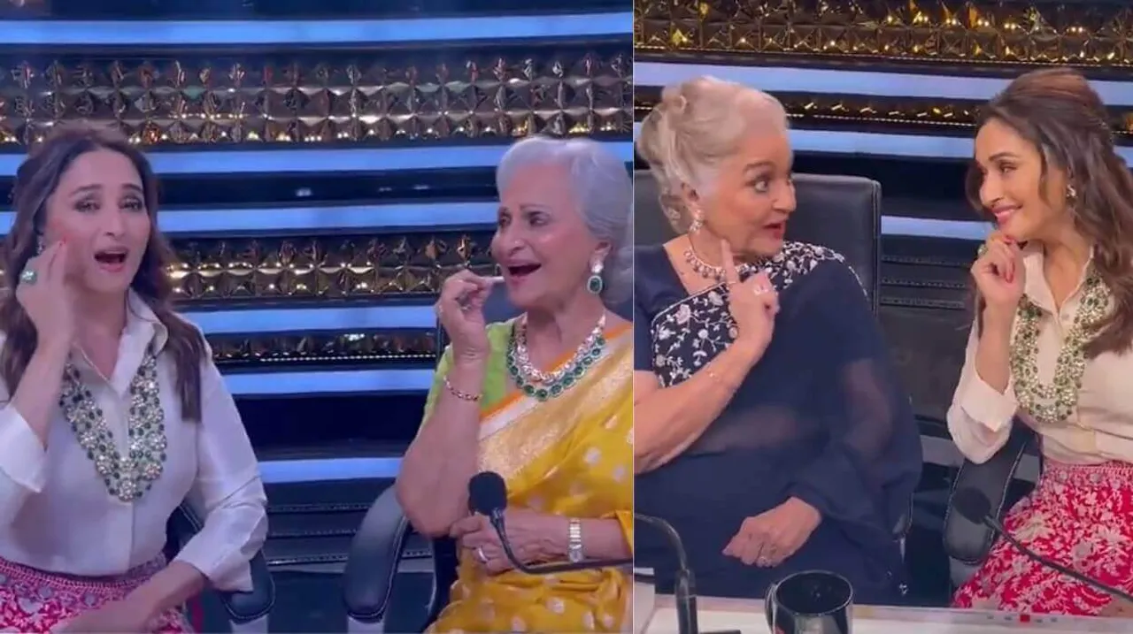 Watch: Madhuri Dixit Dances With Yesteryear Divas Waheeda Rehman, Asha Parekh And Helen