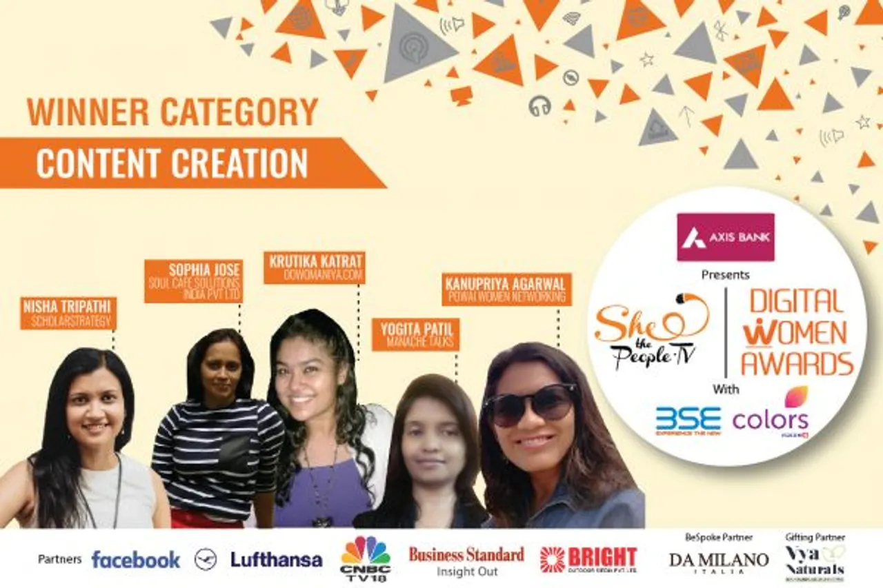 #DigitalWomenAwards 2018: Winners in Content Creation Category