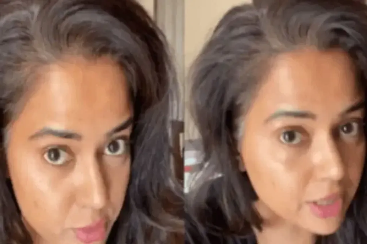 Showing Off Grey Hair, SAMEERA REDDY body shaming, sameera reddy white hair