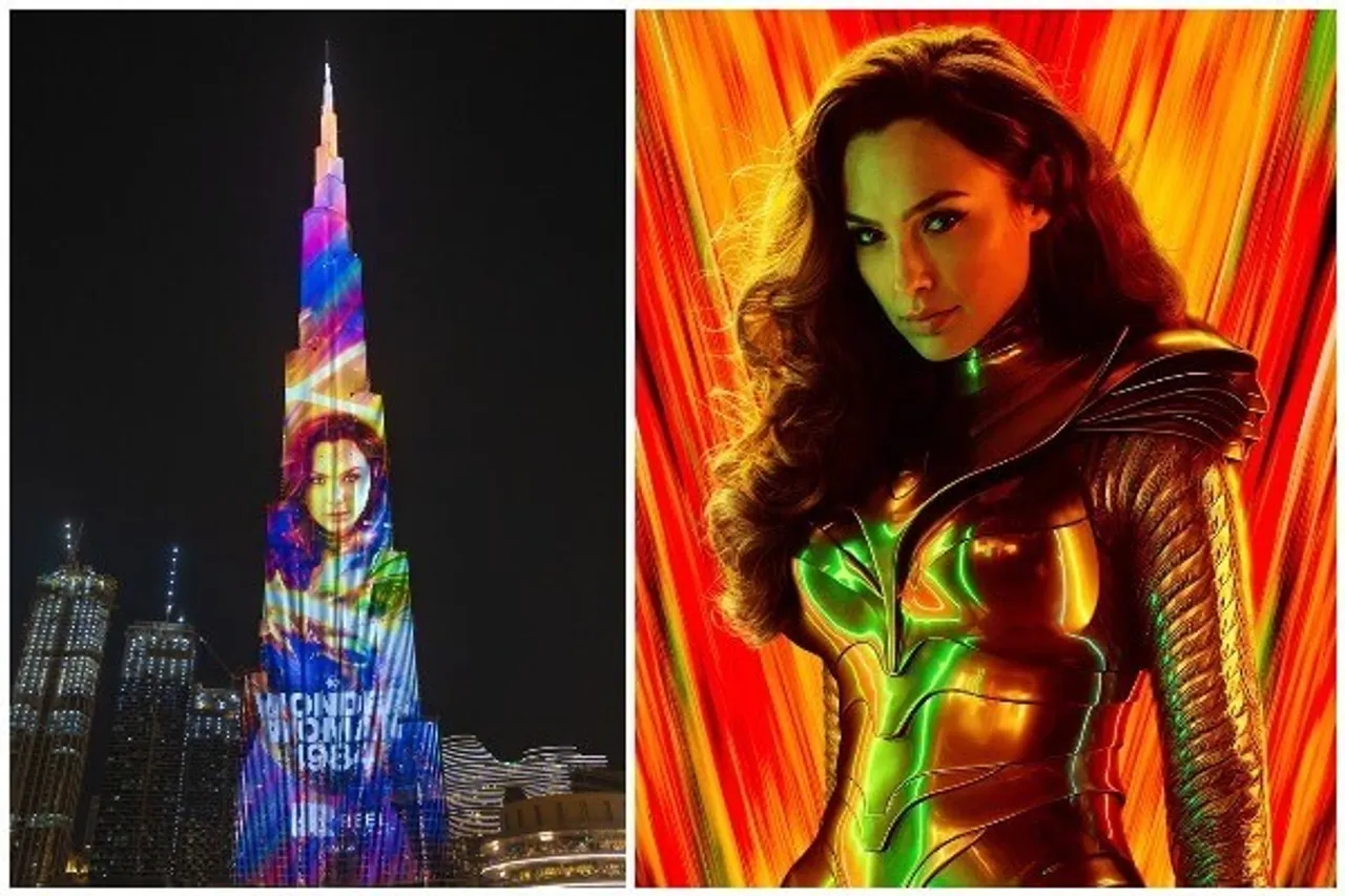 Wonder Woman Appears Dubai Burj Khalifa: