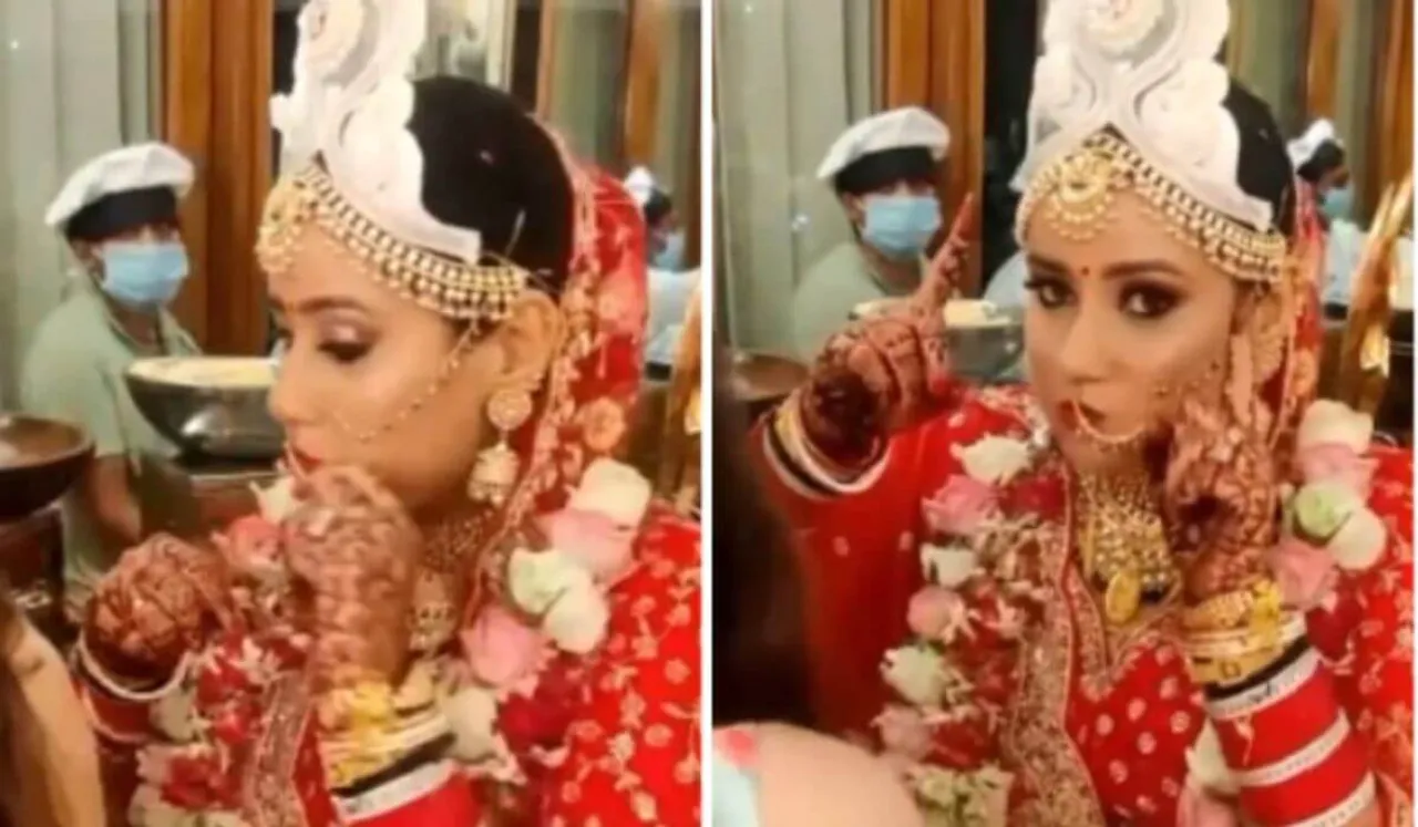 Viral Video: Bride Enjoys Golgappe At Wedding, Netizens React
