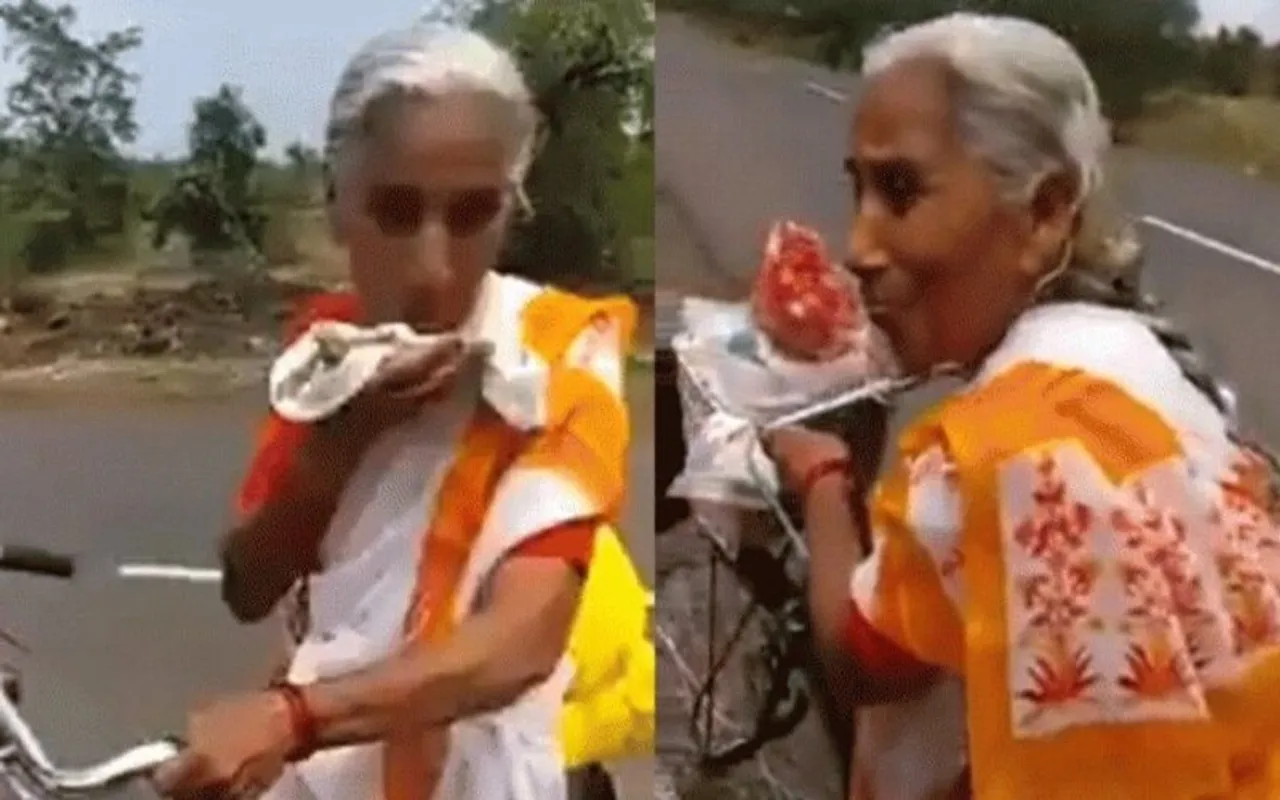 Going Viral: This 68-year-old Woman's 2,200 km Bicycle Journey To Vaishno Devi Is Breaking The Internet