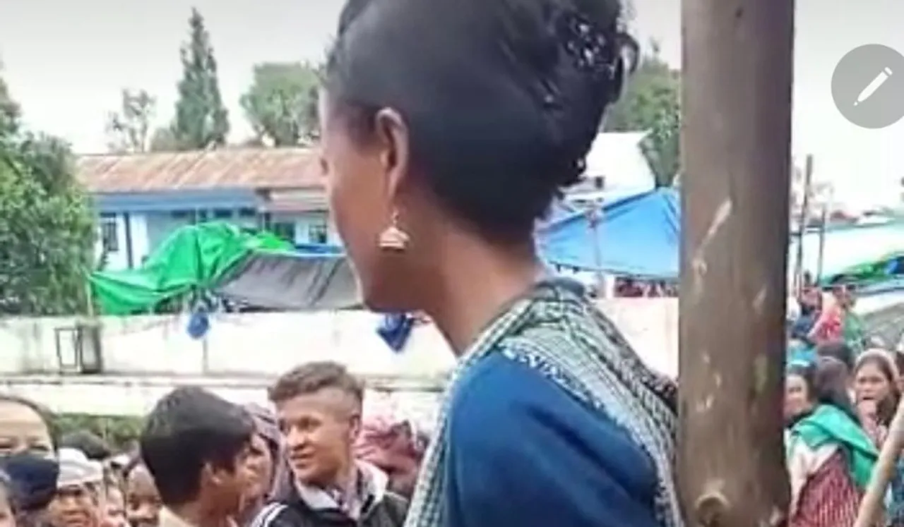 Meghalaya Woman Tied To Pole