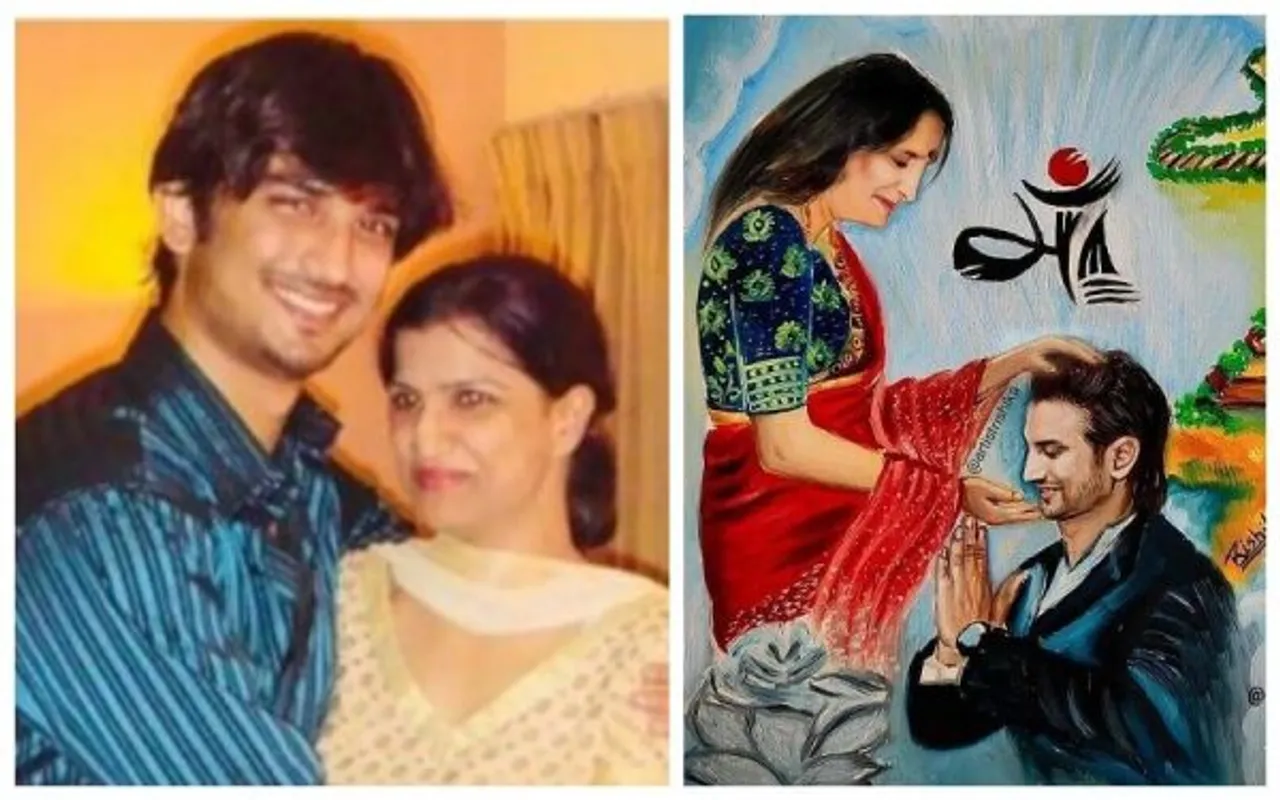 Sushant Singh's Sister Meetu Shares Artwork Of Mother and Brother