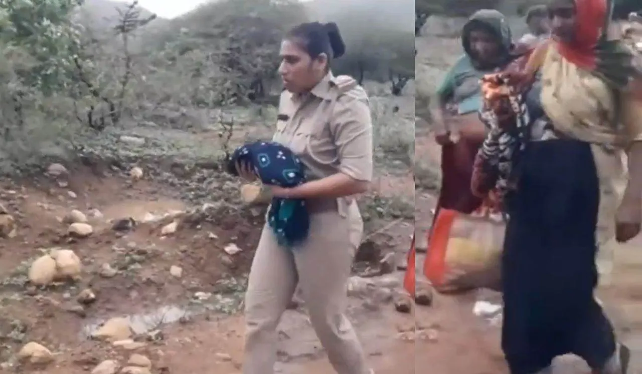 Cyclone Biparjoy: Video Of Woman Cop Carrying 4-Day-Old Infant To Safety Wins Hearts