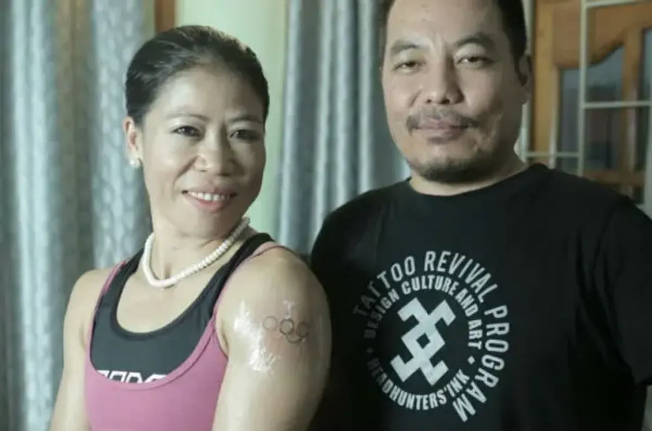 Mary Kom tattoo