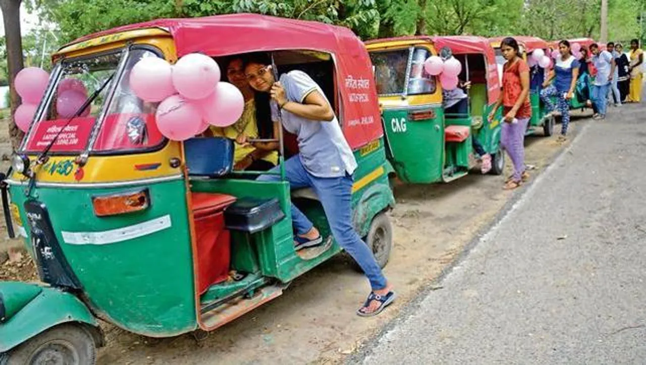 Today 25 women pink autos hit roads in Noida