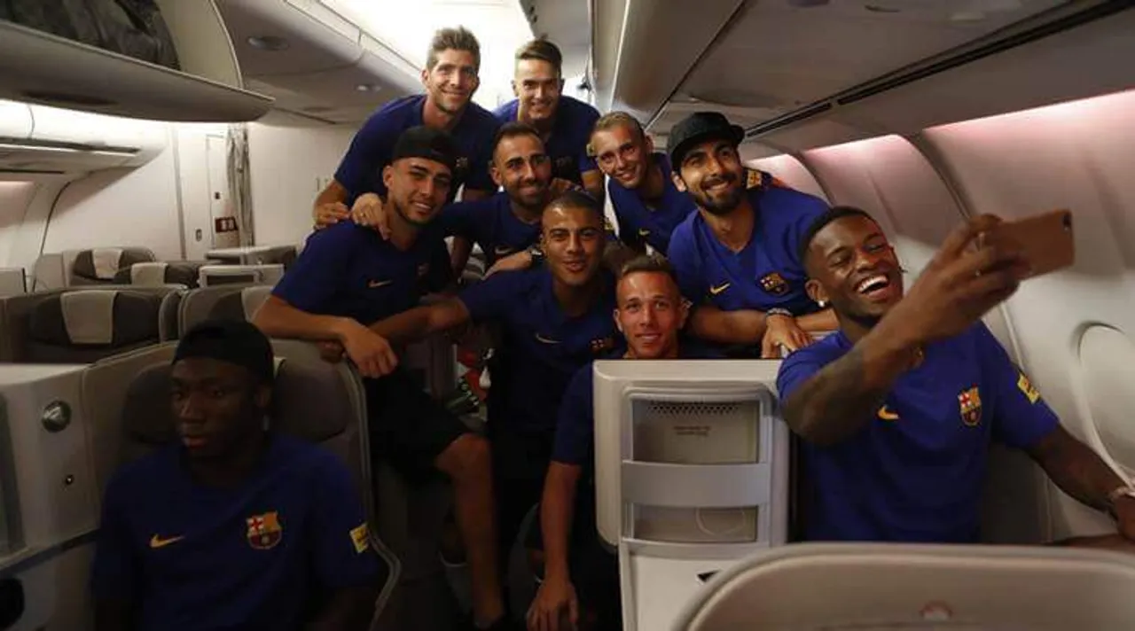 Biz Class For Male Barca Players, Women Travel Economy