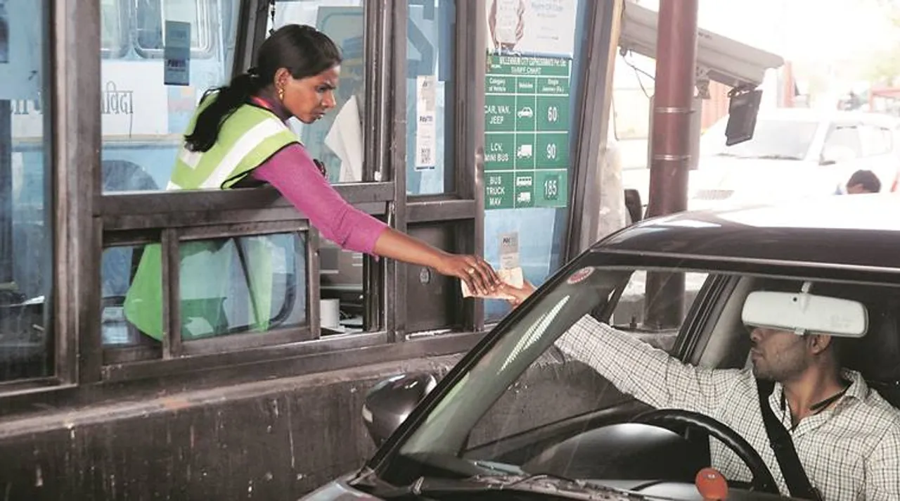 toll plaza woman staff