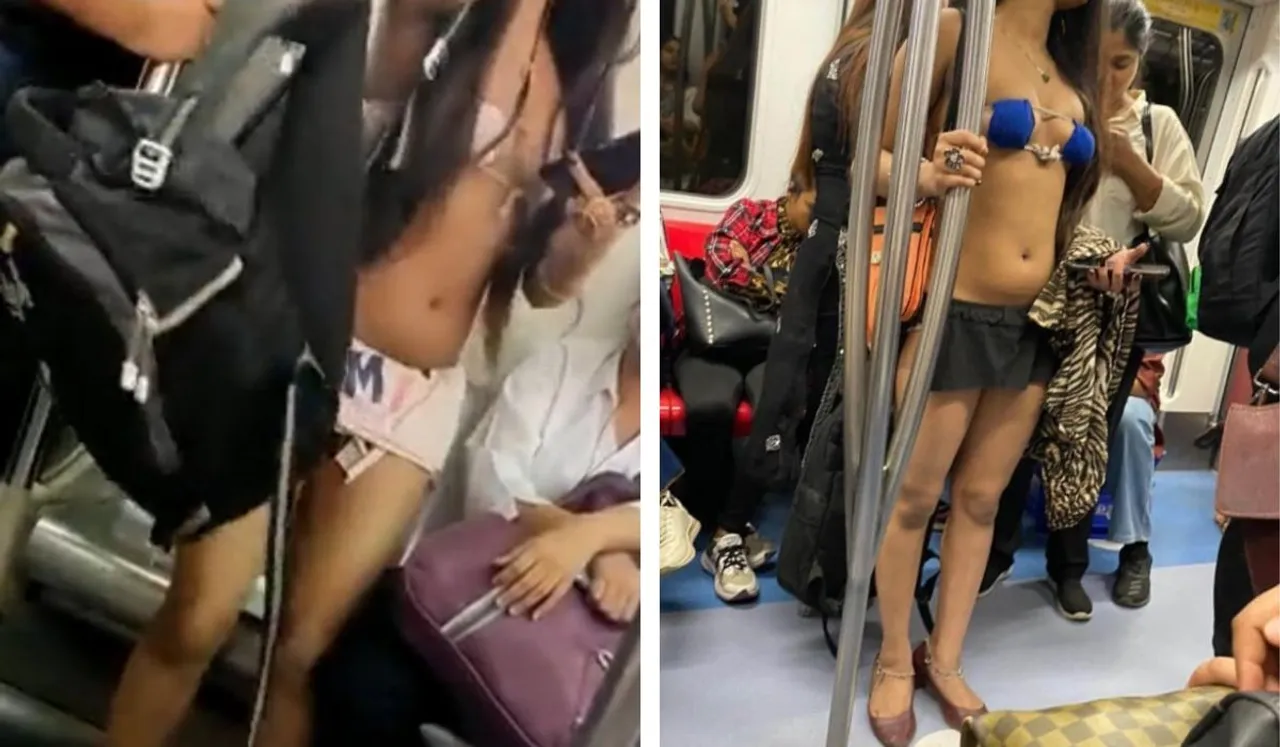 Delhi Metro Girl In Bikini And Mini Skirt Goes Viral