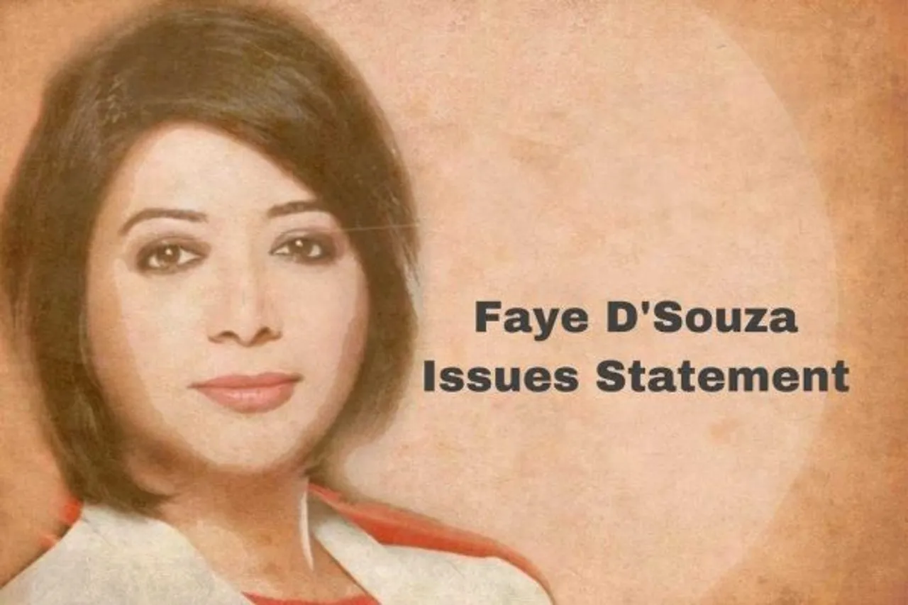 Faye D'Souza Quits Mirror Now, Issues Statement