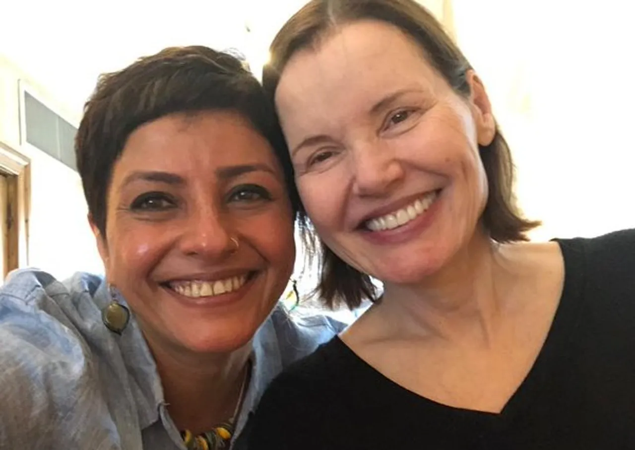 Geena Davis and Leena Yadav