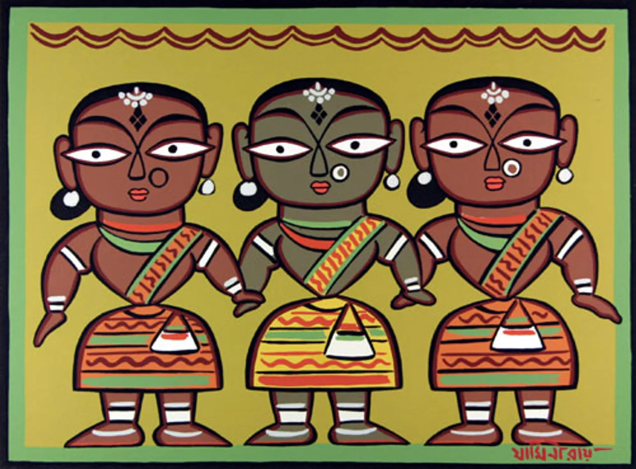 Tribal, Working Women With Bold Personalities Were A Big Part Of Jamini Roy's Works