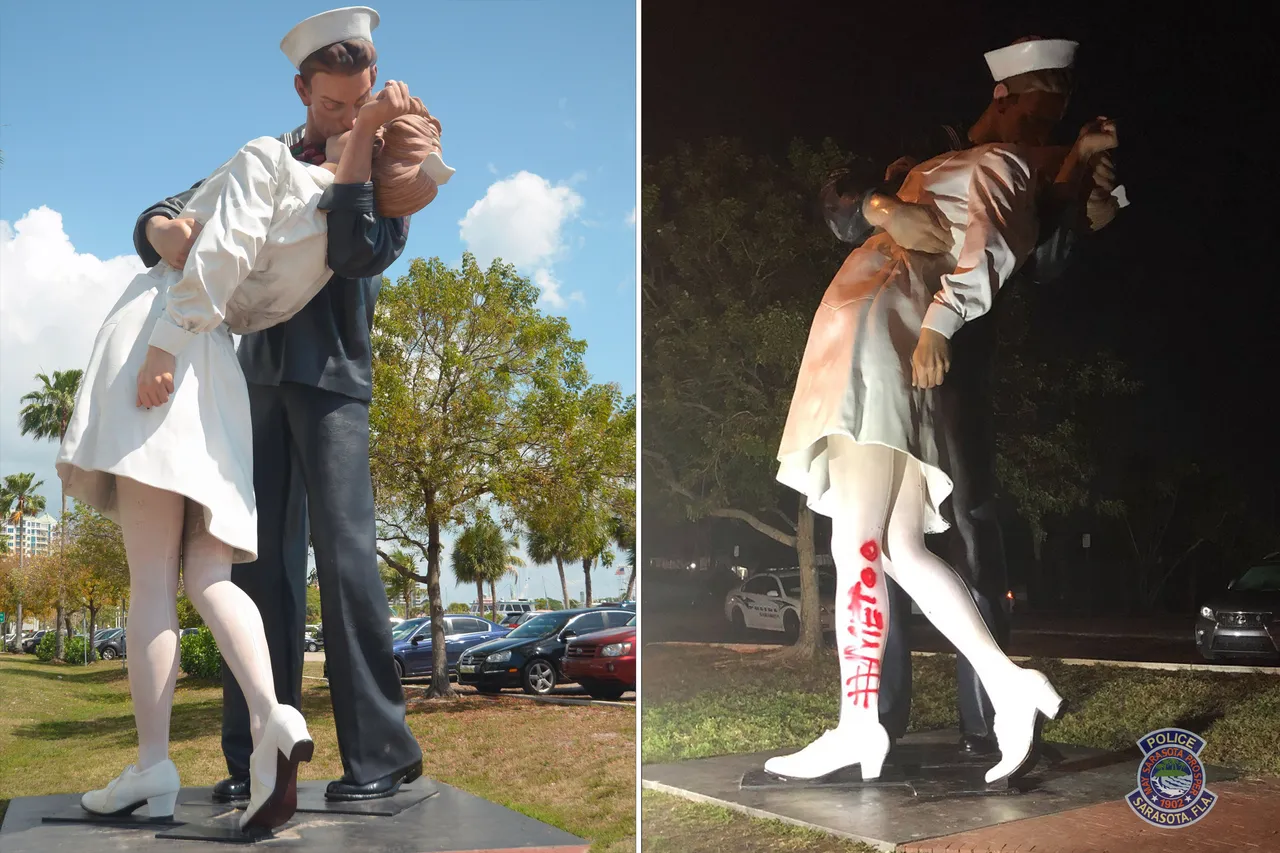 Vandal Paints #MeToo On Iconic WWII Statue Of Sailor Kissing Nurse
