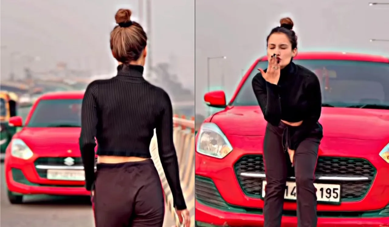 Ghaziabad Influencer Fined Rs 17,000 For Filming Reels On Highway