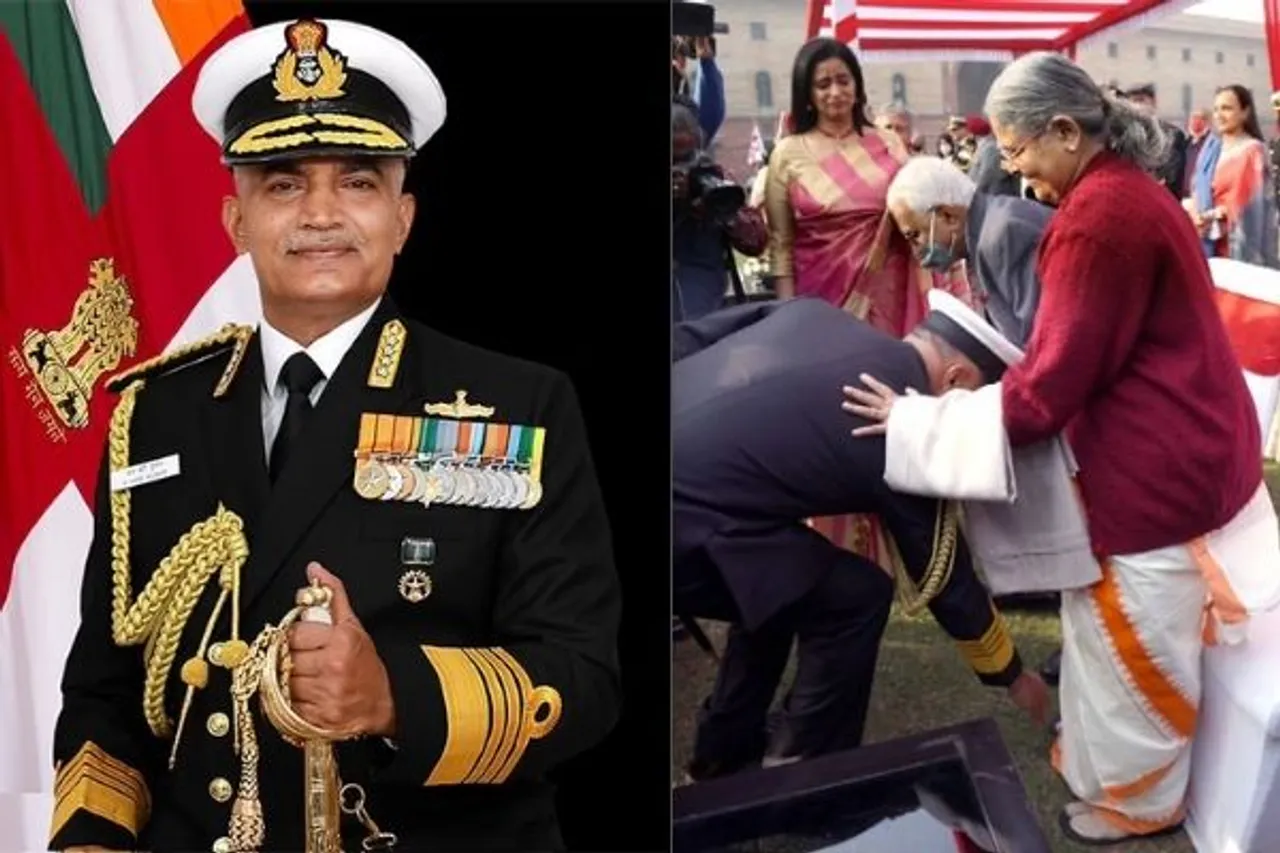 Admiral R Hari Kumar Takes Charge As 25th Chief Of Indian Navy, Takes Blessings From Mother