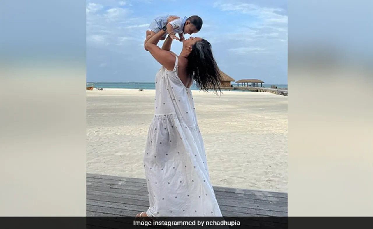 Neha Dhupia Penned Birthday Message For Son Guriq's First Birthday