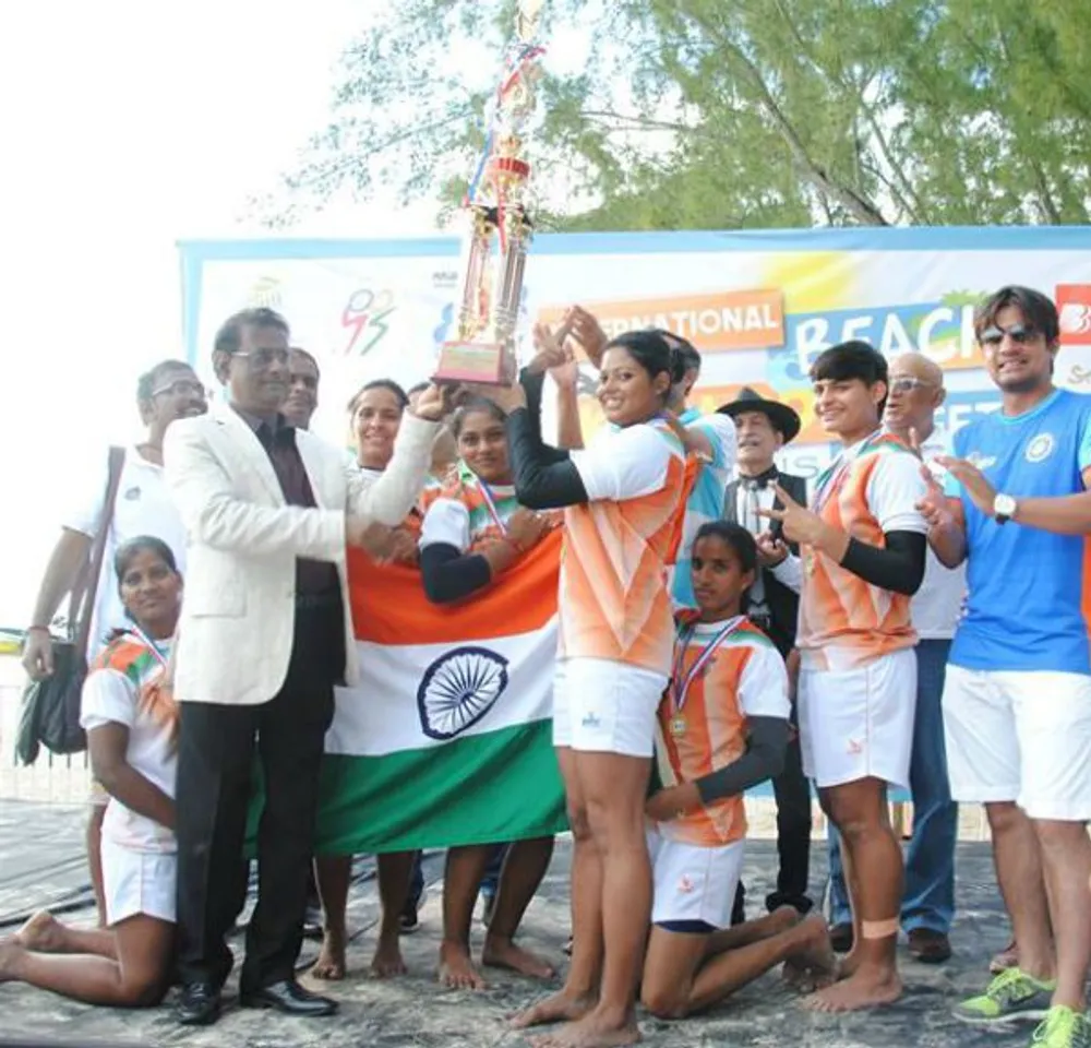 India's women's beach kabaddi team