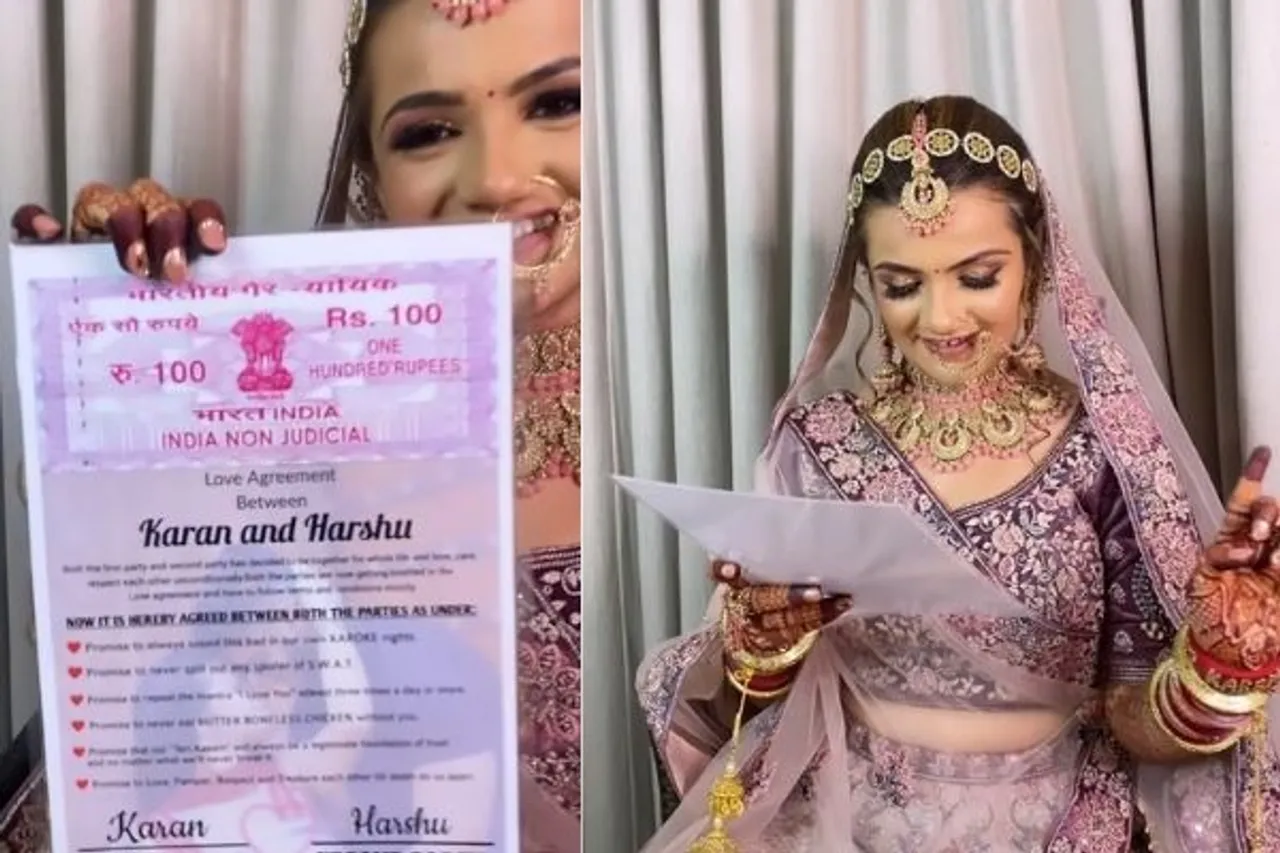 Viral Video : Bride Asks Groom To Sign Relationship Contract Before Wedding