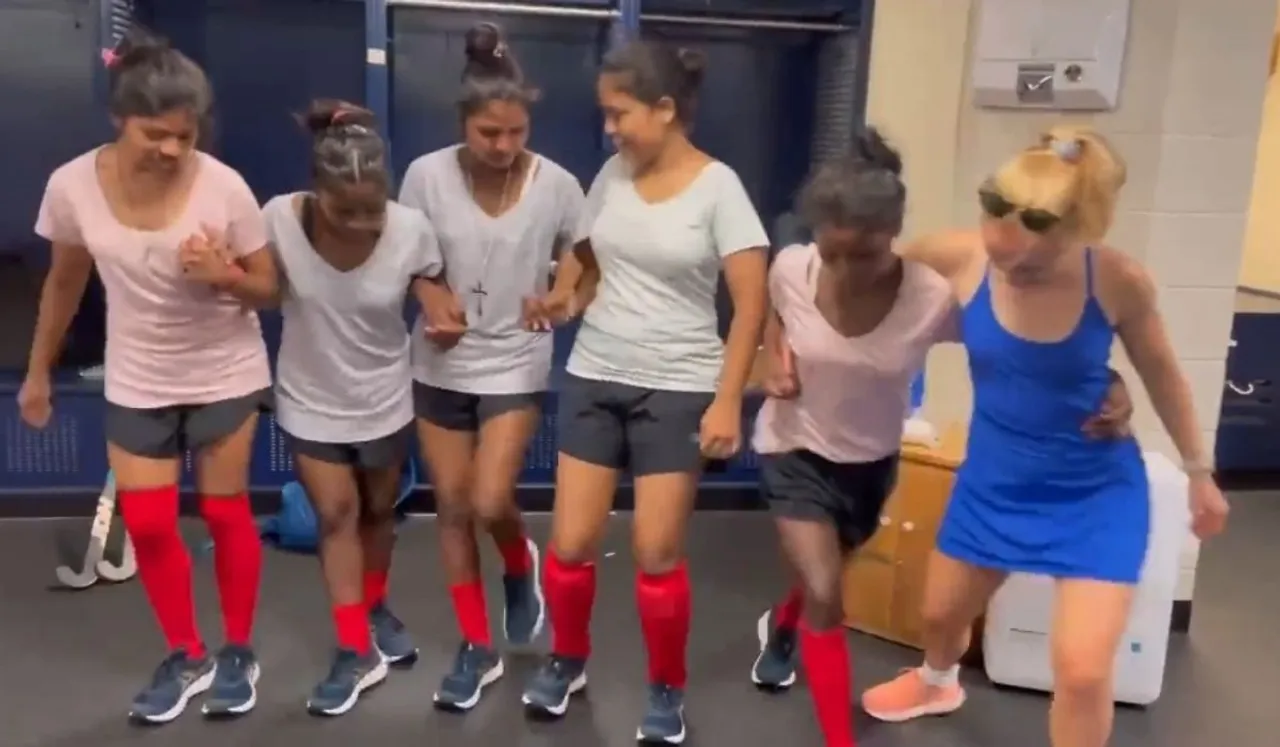 Viral Video: Women Hockey Players Groove To Indian Folk Song With American Peers