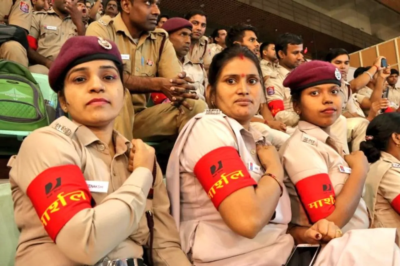 Women marshals on COVID duty