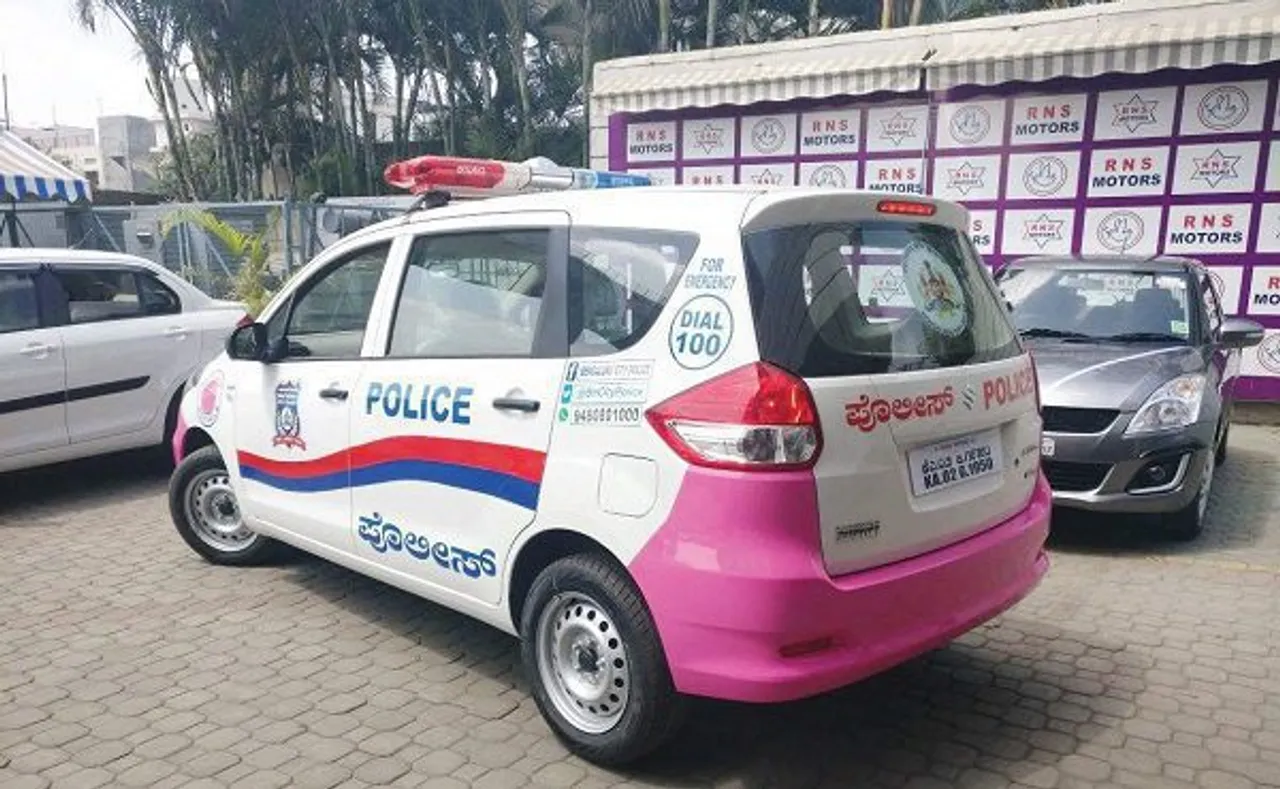 Bengaluru Police Flag Off ‘Pink Hoysala’ For Women’s Safety