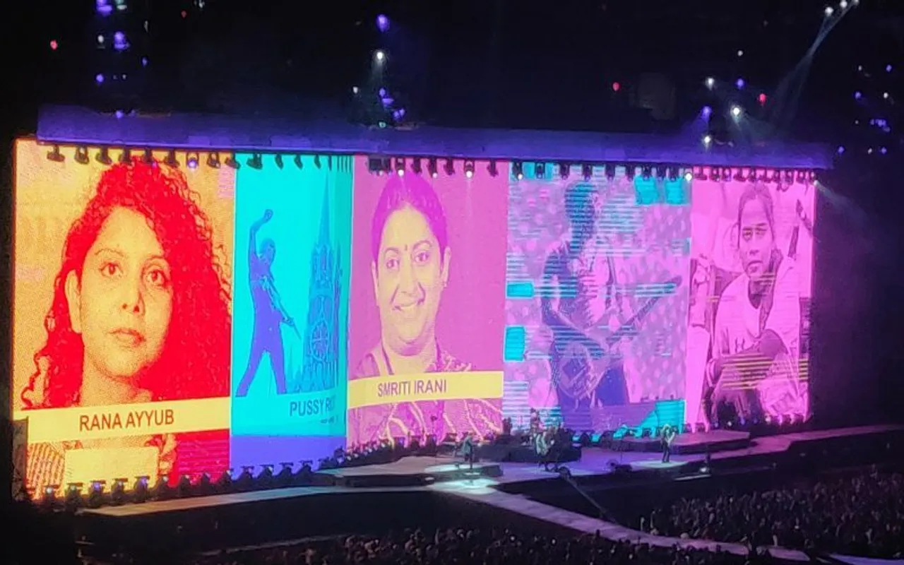 U2 Pays Tribute To Indian Women Icons In Mumbai Concert