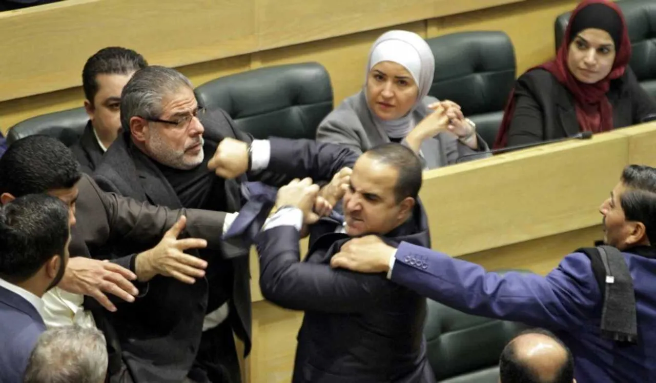 Jordan Parliament Fight