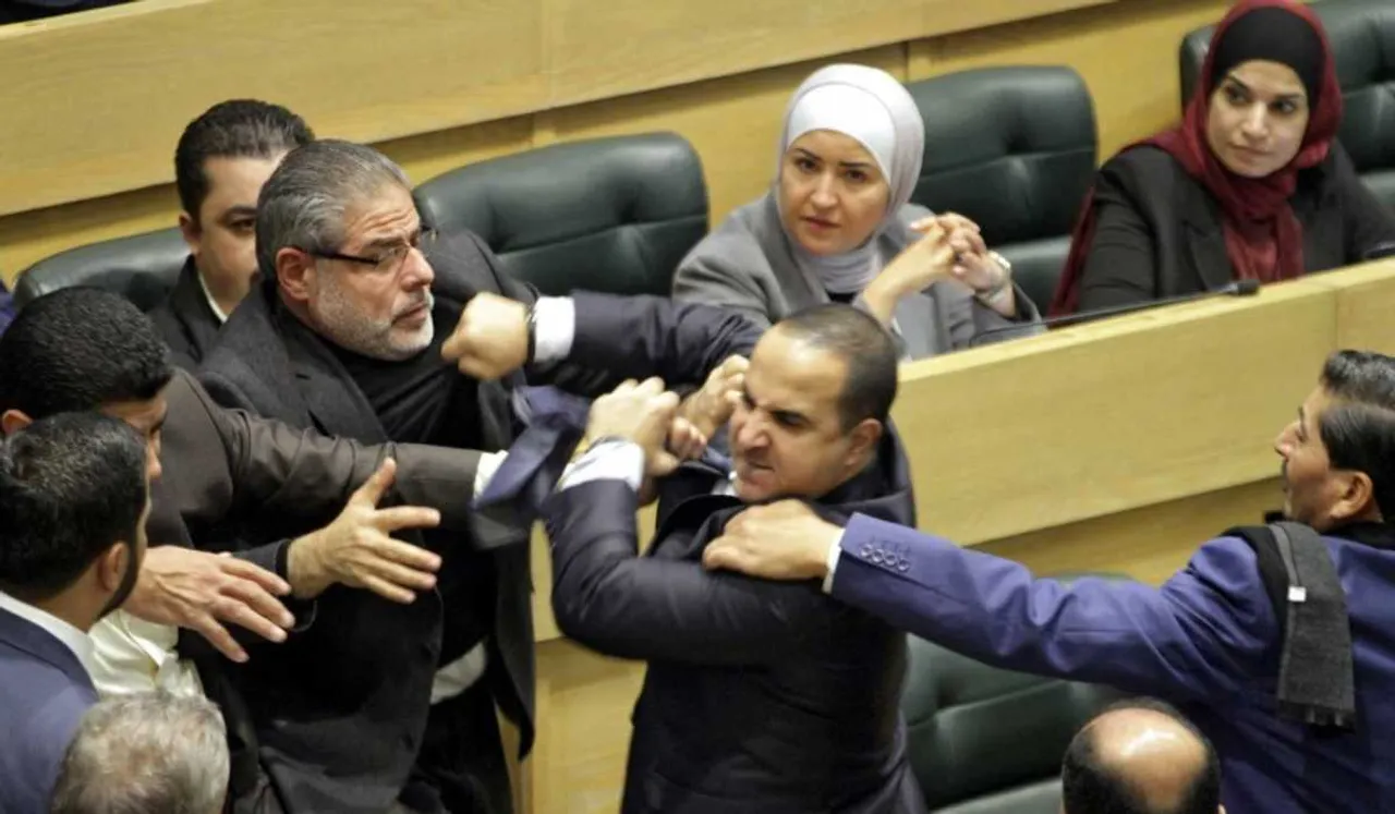 Jordan: Female MPs Watch On As Men Brawl In Parliament Over 'Gender Equality'