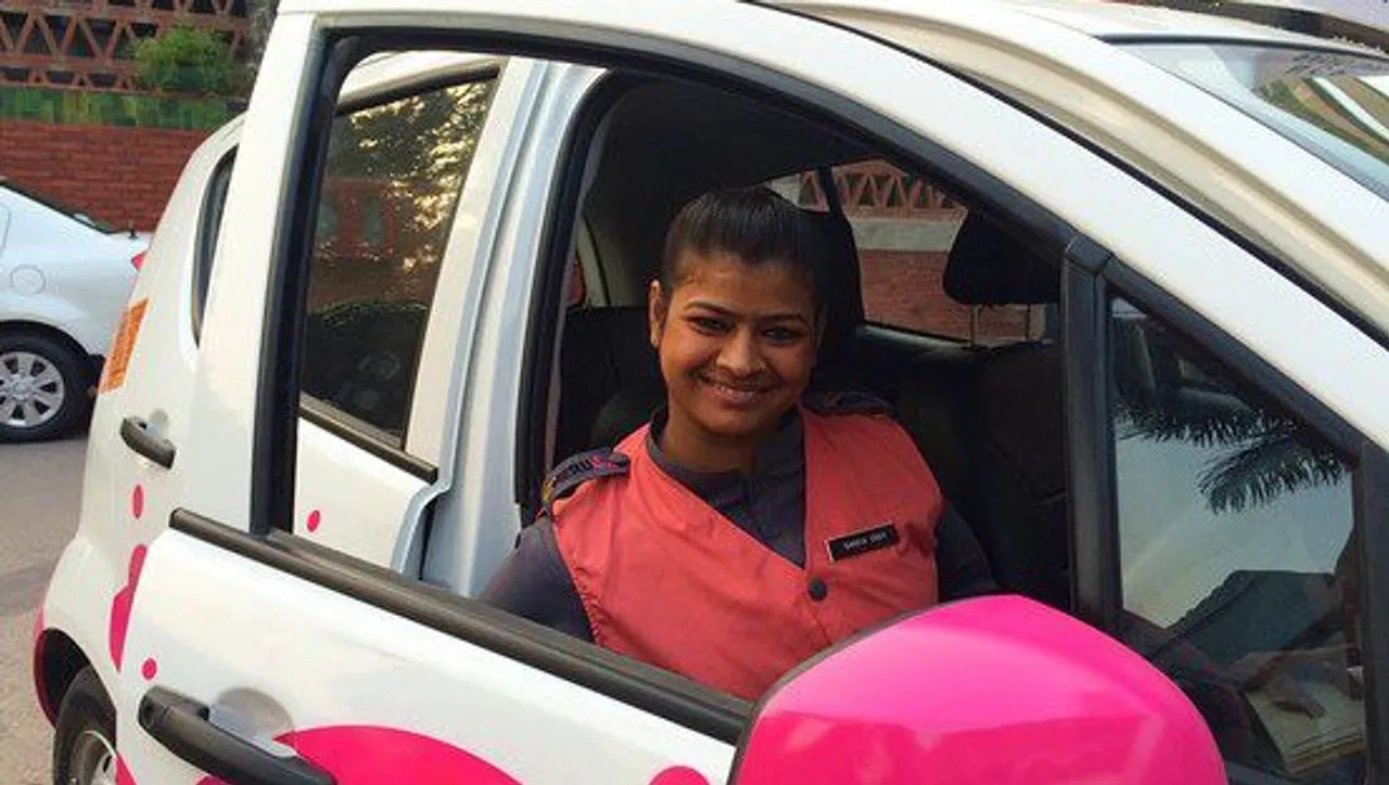 Pink and white, Pepper Sprays and Panic Buttons: the New Meru Taxis