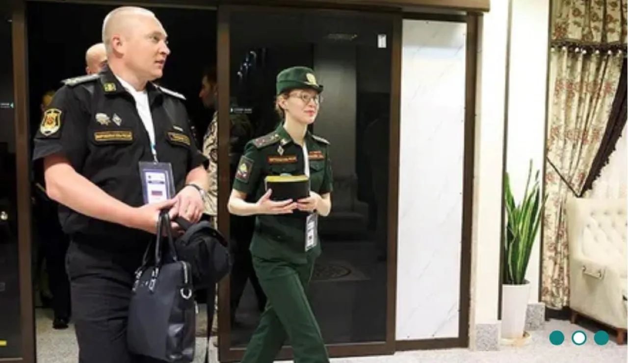 Russian Female Officer Faces Controversy For Not Wearing Hijab