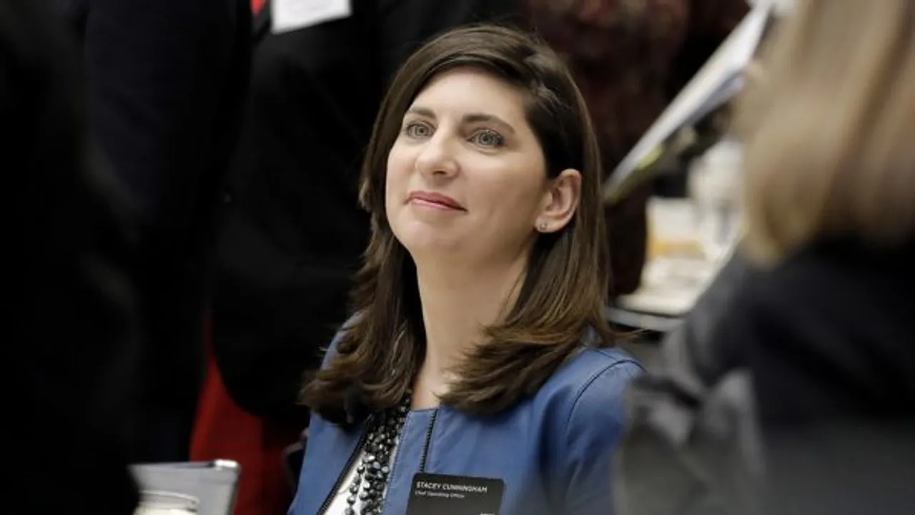 female president Stacey Cunningham