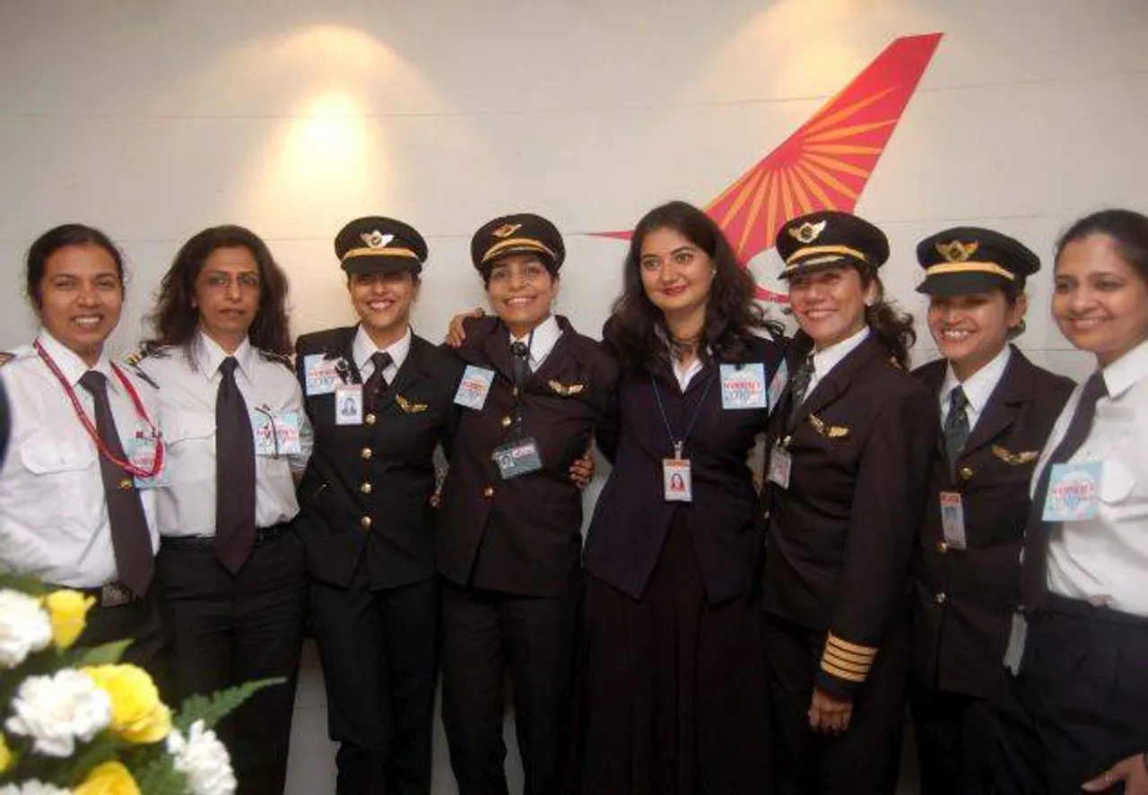 Indian skies celebrate female pilots