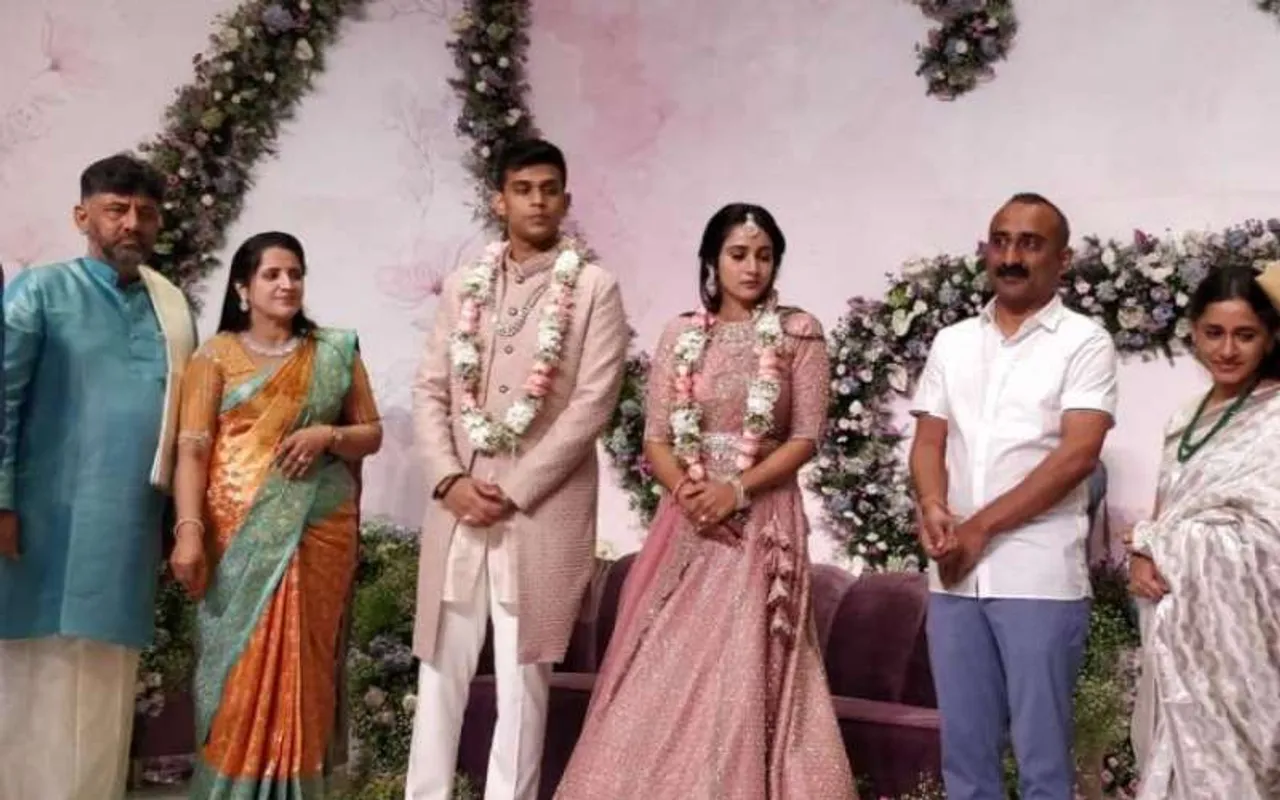 Congress Leader DK Shivakumar's Daughter Aishwarya Engaged To Late CCD Founder VG Siddartha's Son