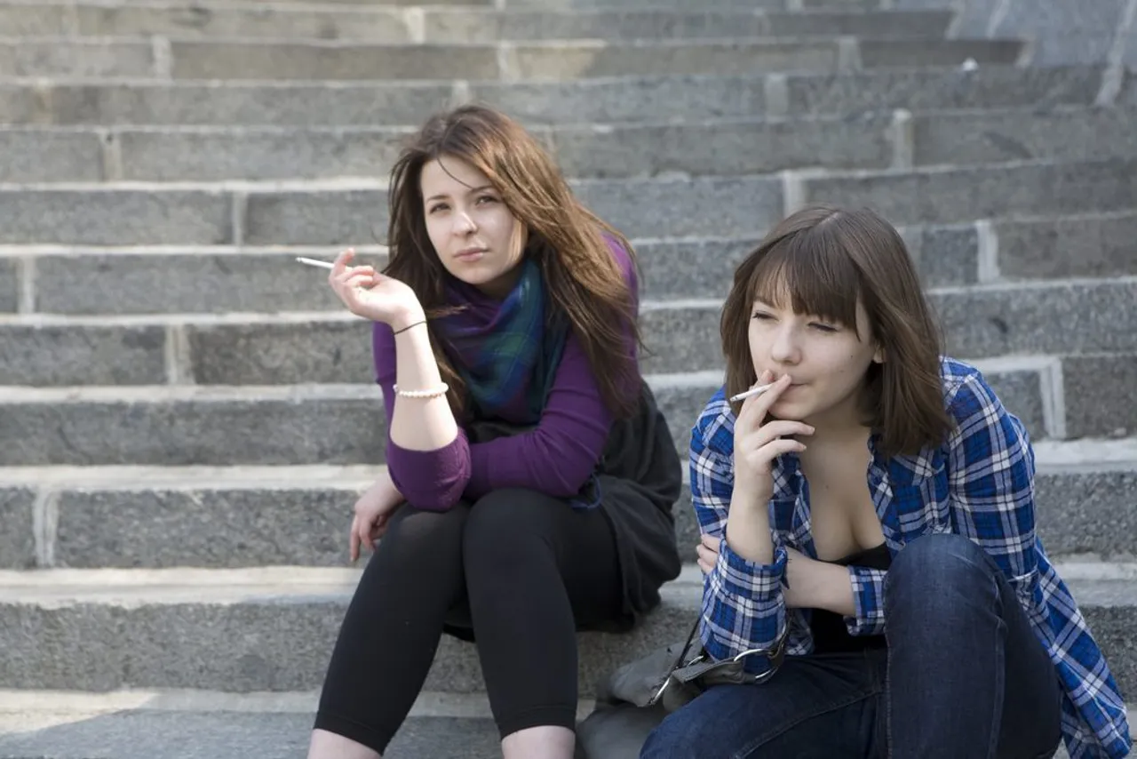 Girls smoking