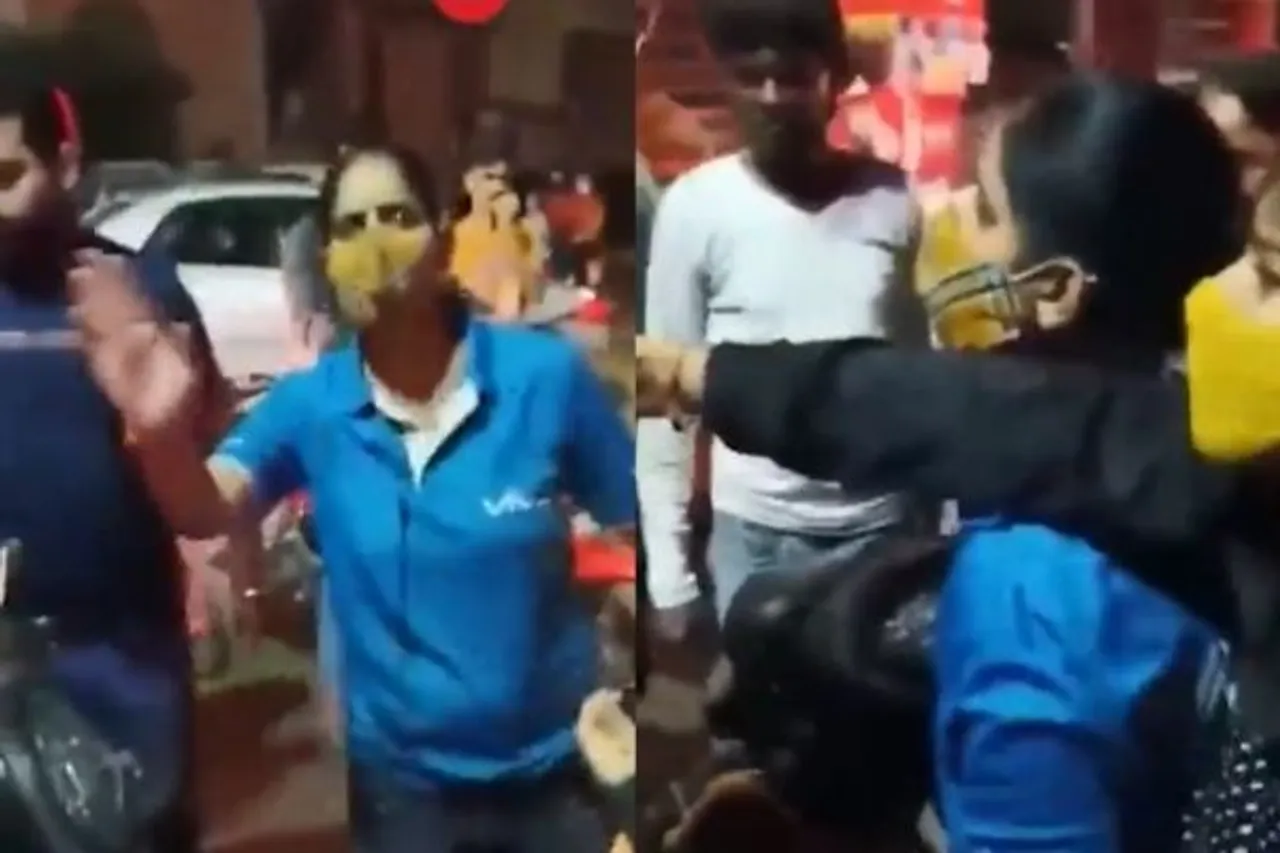 Delhi Woman Thrashes Cab Driver